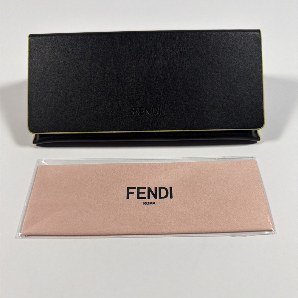 Fendi Sunglasses Case Clamshell Magnetic Triangular Black